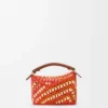 Mini Puzzle Edge-tas van raffia en kalfsleer Mini Puzzle Edge-tas van raffia en kalfsleer