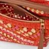 Mini Puzzle Edge-tas van raffia en kalfsleer Mini Puzzle Edge-tas van raffia en kalfsleer