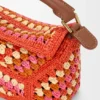 Mini Puzzle Edge-tas van raffia en kalfsleer Mini Puzzle Edge-tas van raffia en kalfsleer