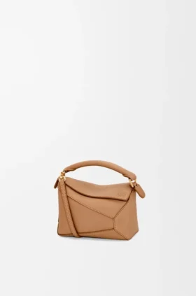 Mini Puzzle Edge-tas van zacht generfd kalfsleer