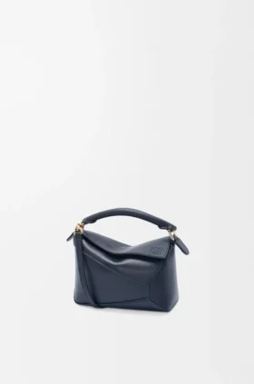 Mini Puzzle Edge-tas van zacht generfd kalfsleer