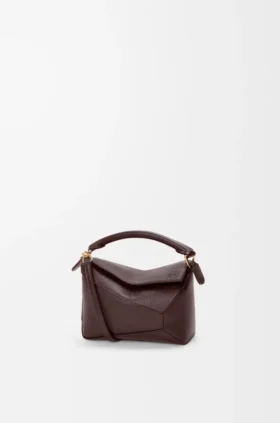 Mini Puzzle Edge-tas van zacht generfd kalfsleer