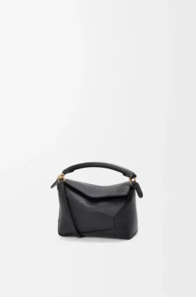 Mini Puzzle Edge-tas van zacht generfd kalfsleer
