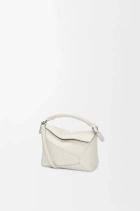 Mini Puzzle Edge-tas van zacht generfd kalfsleer