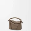 Mini Puzzle Edge-tas van zacht generfd kalfsleer