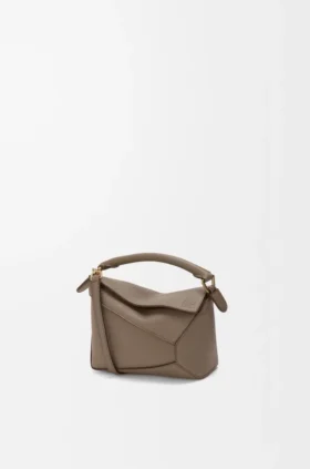 Mini Puzzle Edge-tas van zacht generfd kalfsleer