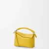 Mini Puzzle Edge-tas van zacht generfd kalfsleer
