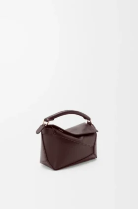 Mini Puzzle Edge-tas van zacht generfd kalfsleer