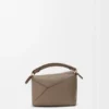 Mini Puzzle Edge-tas van zacht generfd kalfsleer