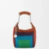 Mini Squeeze-tas van met kralen versierd leer Mini Squeeze-tas van met kralen versierd leer