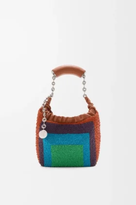 Mini Squeeze-tas van met kralen versierd leer