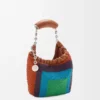 Mini Squeeze-tas van met kralen versierd leer Mini Squeeze-tas van met kralen versierd leer