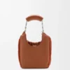 Mini Squeeze-tas van met kralen versierd leer Mini Squeeze-tas van met kralen versierd leer