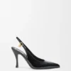 Nieuwe Comic-pumps met slingback in gemengd leer Nieuwe Comic-pumps met slingback in gemengd leer