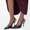 Nieuwe Comic-pumps met slingback in gemengd leer Nieuwe Comic-pumps met slingback in gemengd leer