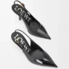 Nieuwe Comic-pumps met slingback in gemengd leer Nieuwe Comic-pumps met slingback in gemengd leer