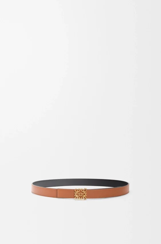Omkeerbare Anagram-riem van glad kalfsleer Omkeerbare Anagram-riem van glad kalfsleer