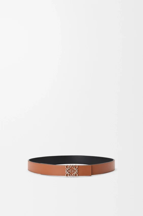 Omkeerbare Anagram-riem van glad kalfsleer Omkeerbare Anagram-riem van glad kalfsleer