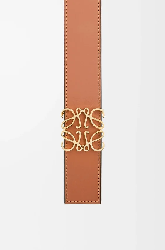 Omkeerbare Anagram-riem van glad kalfsleer Omkeerbare Anagram-riem van glad kalfsleer