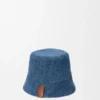 Omkeerbare buckethoed van denim Omkeerbare buckethoed van denim