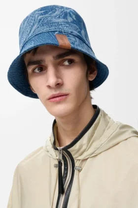 Omkeerbare buckethoed van denim