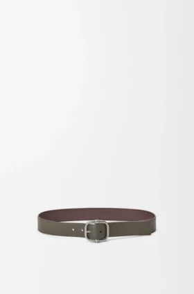 Omkeerbare riem met Loop van soepel generfd kalfsleer