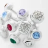 Oorbellen met drukknop van sterlingzilver en kristallen Oorbellen met drukknop van sterlingzilver en kristallen