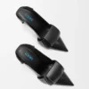 Origami-pumps met open achterkant van lamsleer