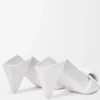 Origami-pumps met open achterkant van lamsleer