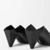 Origami-pumps met open achterkant van lamsleer
