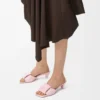 Origami-slipper van lamsleer Origami-slipper van lamsleer
