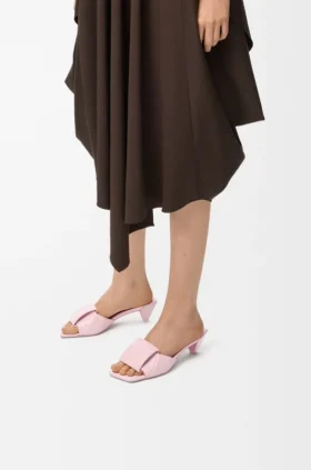 Origami-slipper van lamsleer