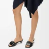 Origami-slipper van lamsleer Origami-slipper van lamsleer