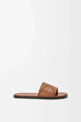 Origami-slipper van zacht kalfsleer