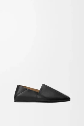 Origami-slipper van zacht kalfsleer
