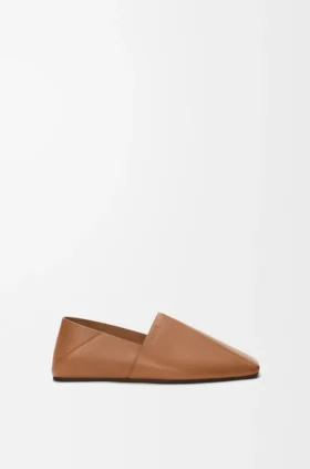 Origami-slipper van zacht kalfsleer