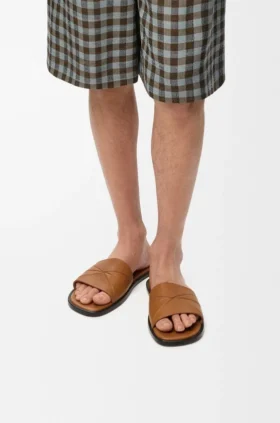 Origami-slipper van zacht kalfsleer