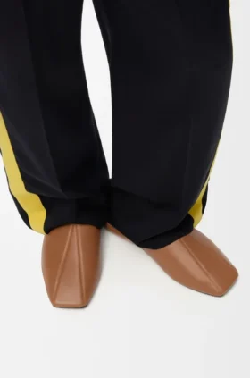 Origami-slipper van zacht kalfsleer