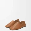 Origami-slipper van zacht kalfsleer