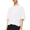 Os T-shirt met korte mouwen, effen wit S540333Xat-2100