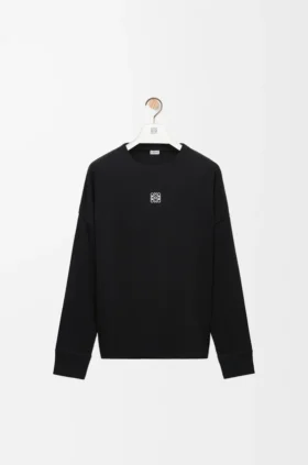 Overhemd met lange mouwen in oversized pasvorm van katoen
