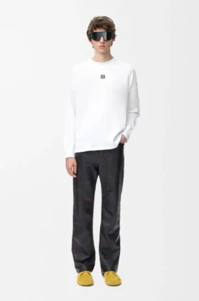 Overhemd met lange mouwen in oversized pasvorm van katoen