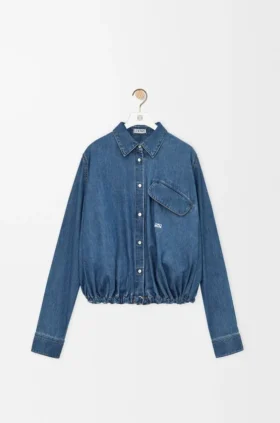 Overhemd met riem in denim