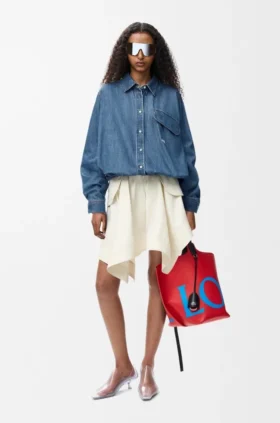 Overhemd met riem in denim