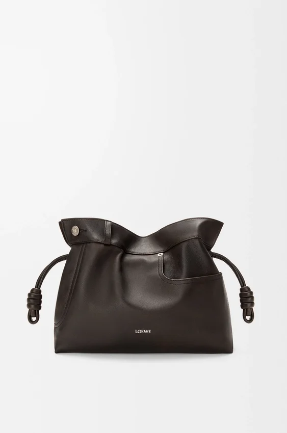 Panta Medium Flamenco-clutch van glanzend kalfsleer Panta Medium Flamenco-clutch van glanzend kalfsleer