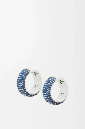 Pavé-oorringen in sterlingzilver en kristallen