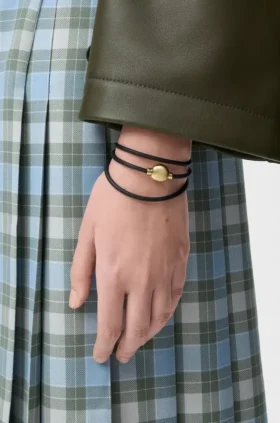 Pebble-armband van kalfsleer