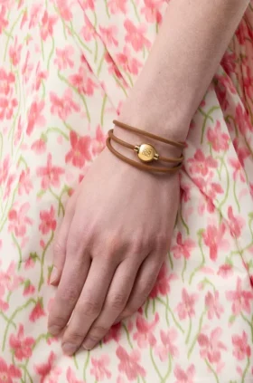 Pebble-armband van kalfsleer