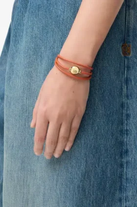 Pebble-armband van kalfsleer