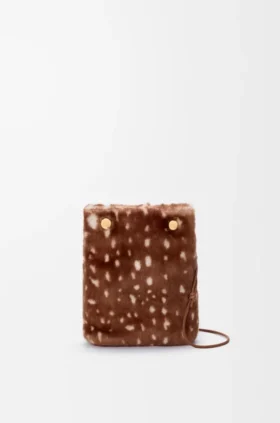 Pebble-etui van bedrukt schapenvacht